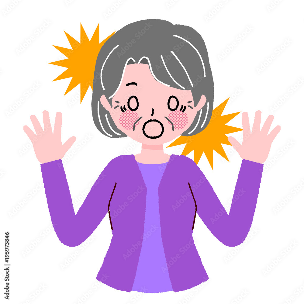 高齢女性　ジェスチャー