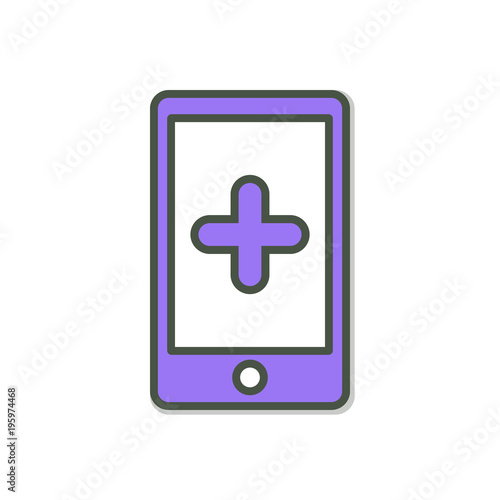 3325787 Cell Phone icon with add sign. Cell Phone icon and new, plus, positive concept