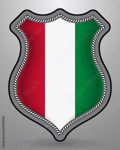 Photography Flag of Hungary. Vector Badge and Icon