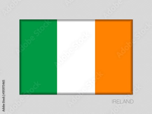 Free Download Flag of Ireland. National Ensign Aspect Ratio 2 to 3 on Gray - GFXLoad