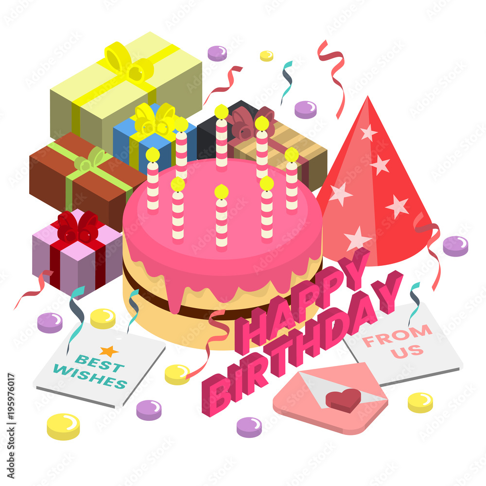 Happy Birthday Vector Logo for banner Happy Birthday Vector Logo for banner