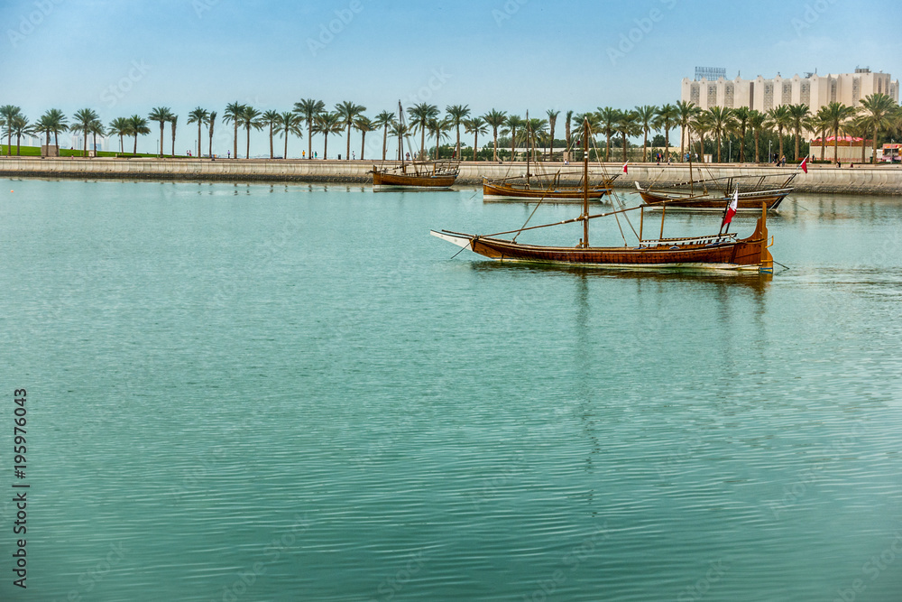 Dhow port in Doha Qatar