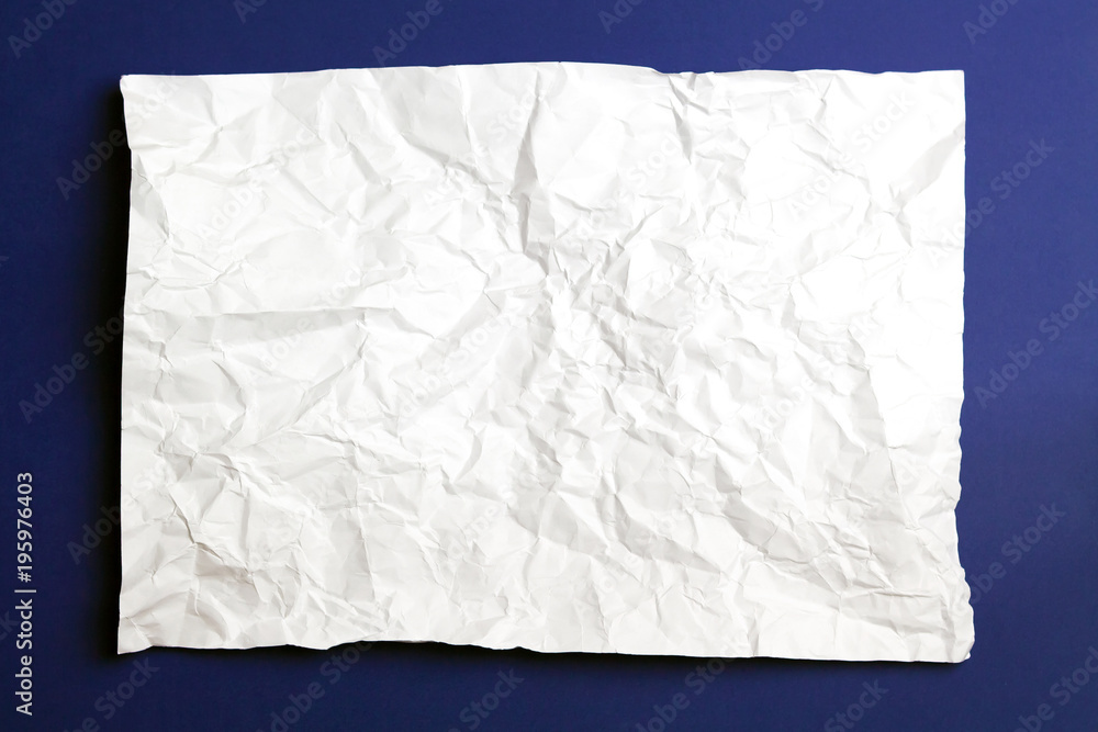 Paper texture background, crumpled paper texture on blue background Paper texture background, crumpled paper texture on blue background