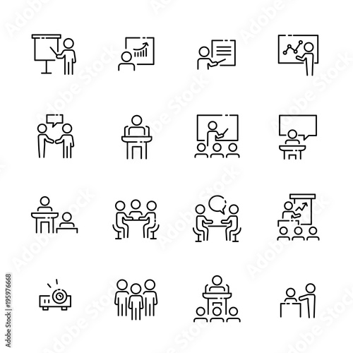Business work icon set, vector eps10