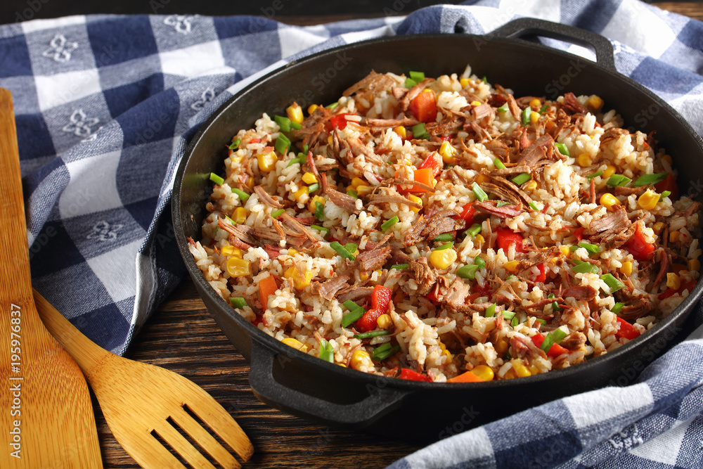 shredded Beef and Rice with Vegetable shredded Beef and Rice with Vegetable