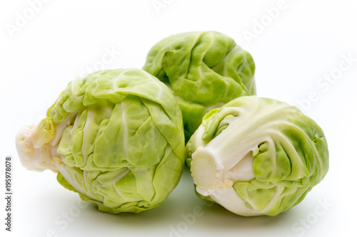 Brusseles sprouts isolated on the white background. © gitusik