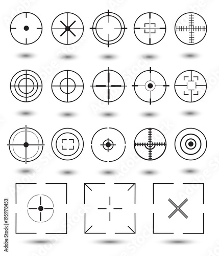 Crosshair icons set.
