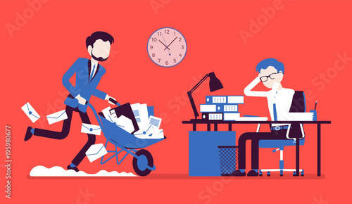 Overworked in the office