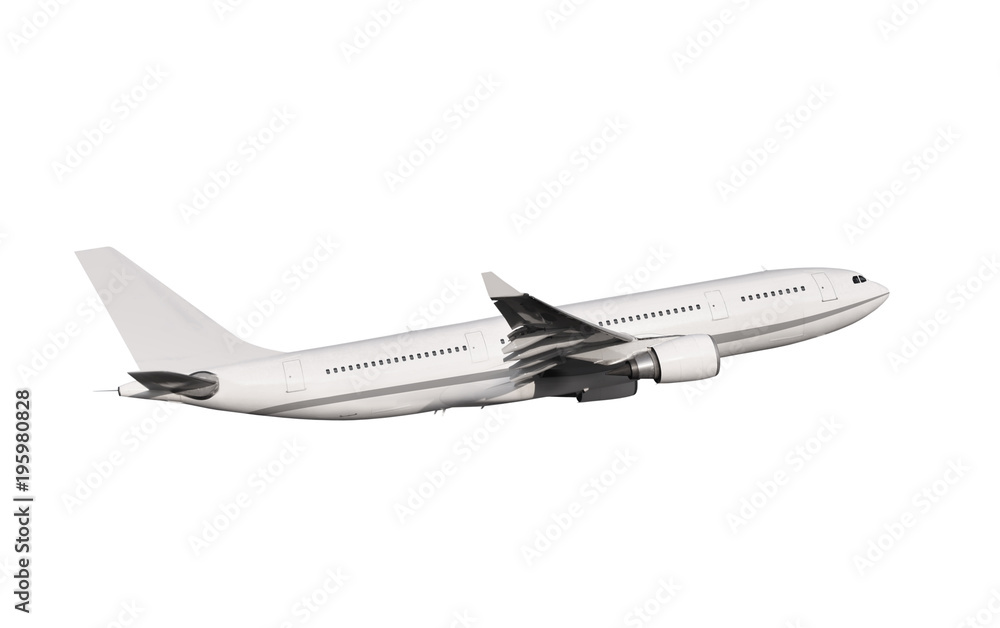 Fototapeta premium samolot komercyjny na białym tle