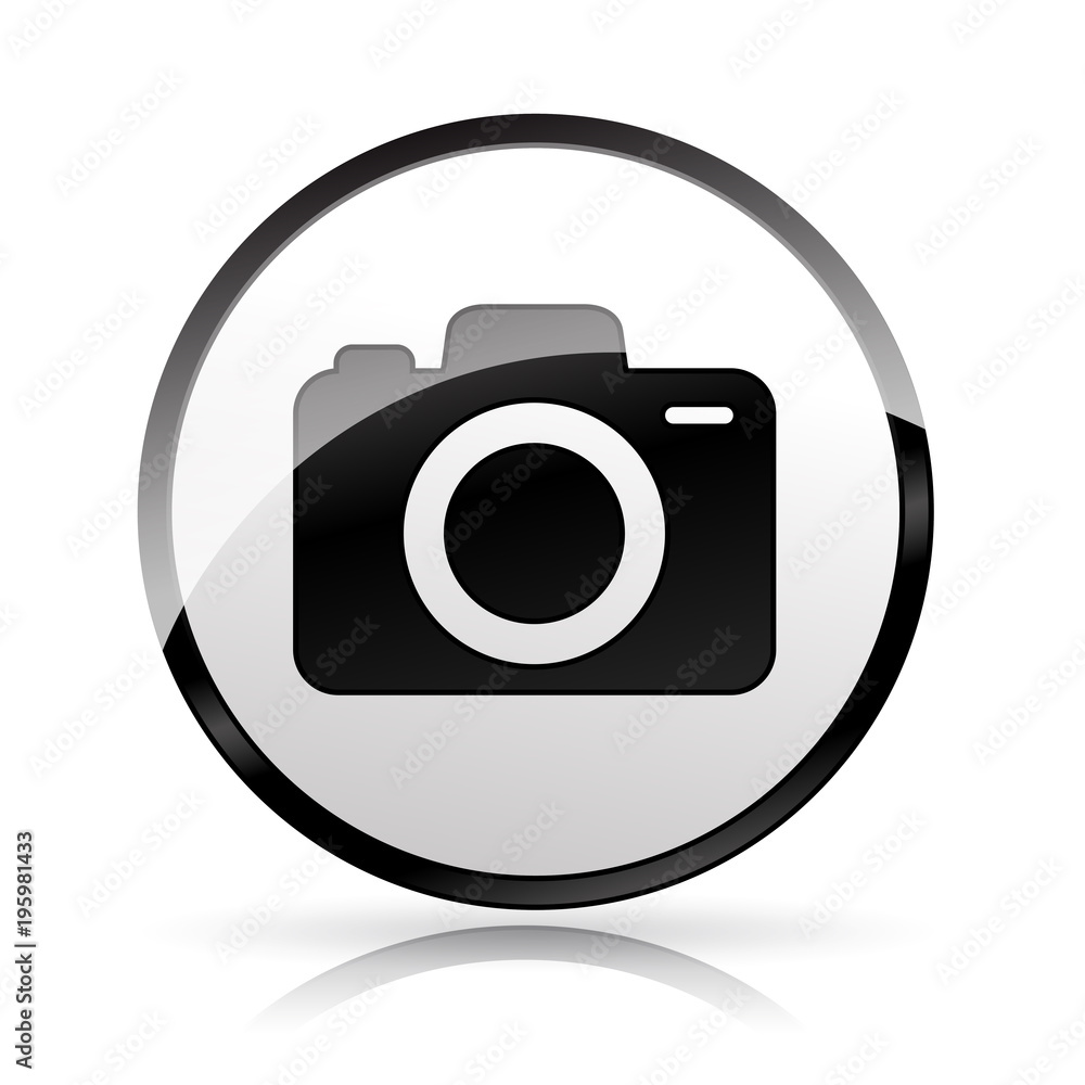 camera icon on white background camera icon on white background