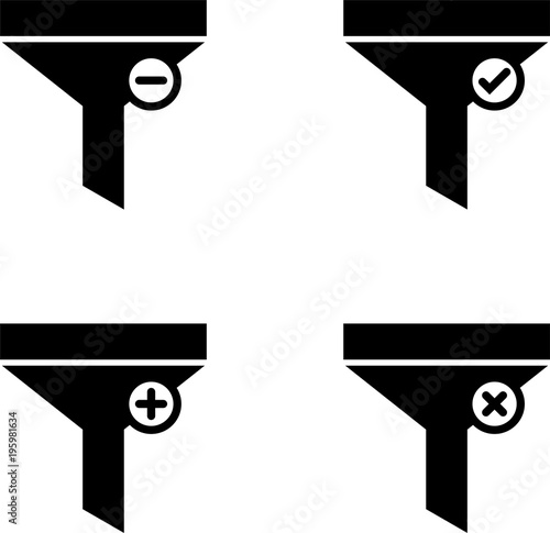 Filter Icon Collection, Add Apply Remove Sort Various Task Filter Icon