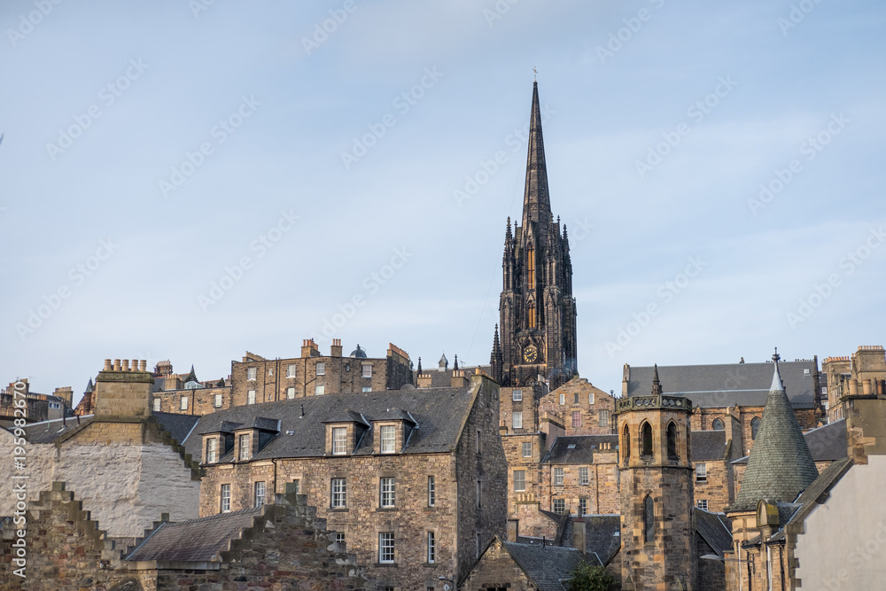 View of historic building in Edinburgh, United Kingdom