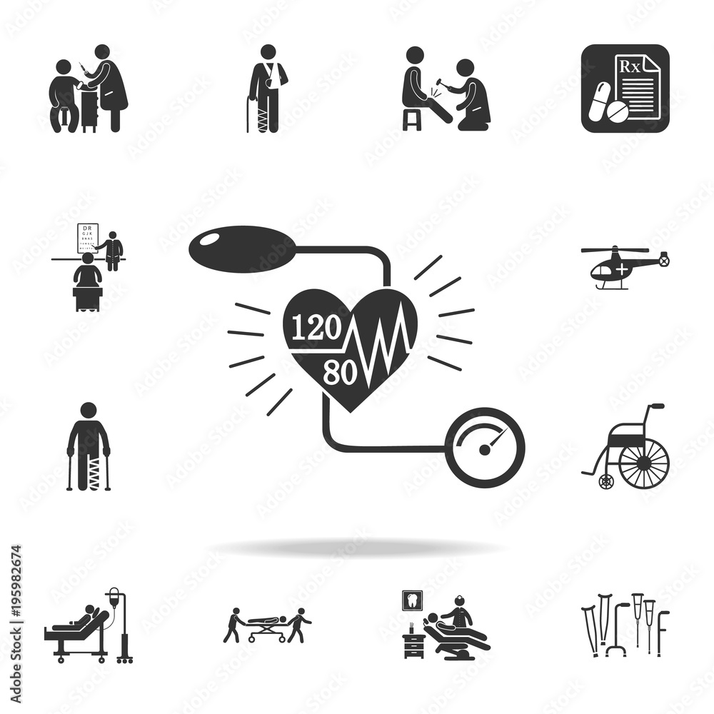 Obraz premium arterial pressure measuring icon. Detailed set of medicine element Illustration. Premium quality graphic design. One of the collection icons for websites, web design, mobile app