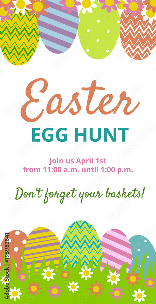 Easter Hunt invitation card