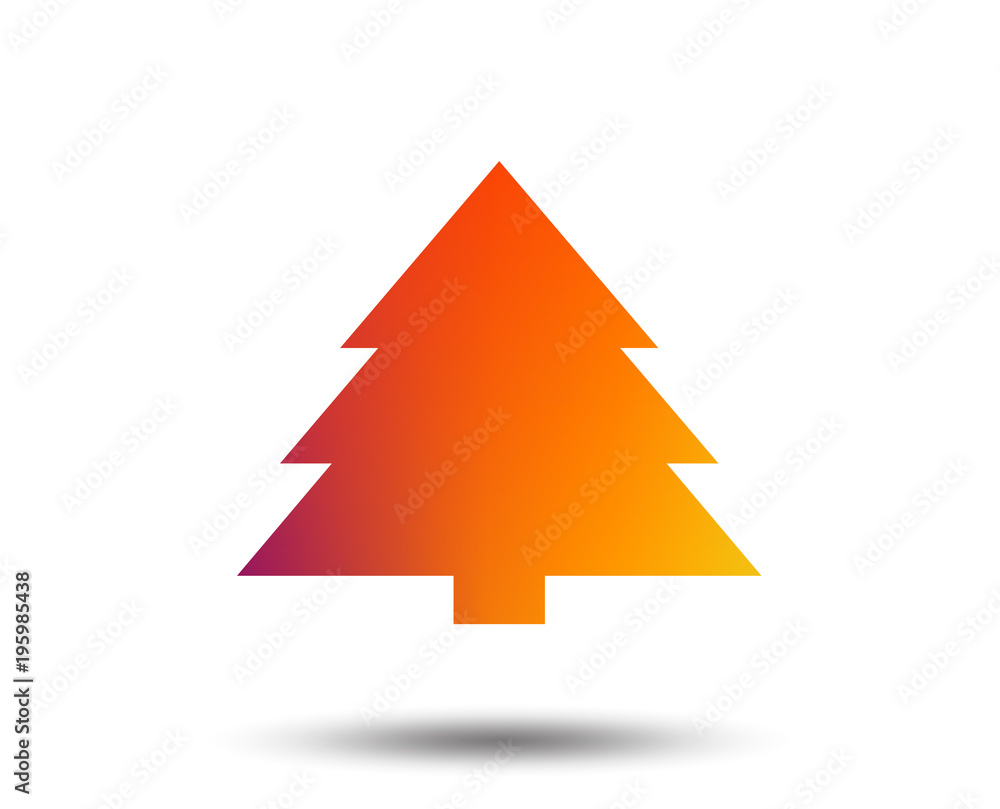 Christmas tree sign icon. Holidays button. Blurred gradient design element. Vivid graphic flat icon. Vector Christmas tree sign icon. Holidays button. Blurred gradient design element. Vivid graphic flat icon. Vector