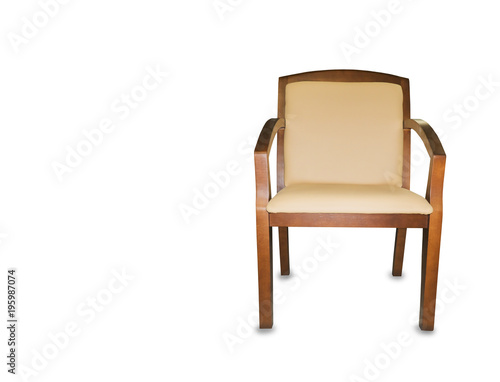 Wallpaper Mural The office chair from beige leather. Isolated Torontodigital.ca