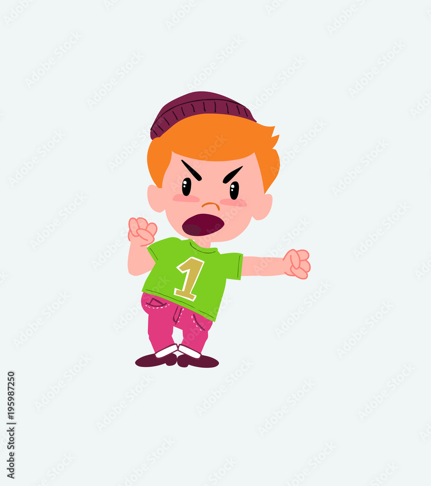 Hipster boy screams very angry. Hipster boy screams very angry.