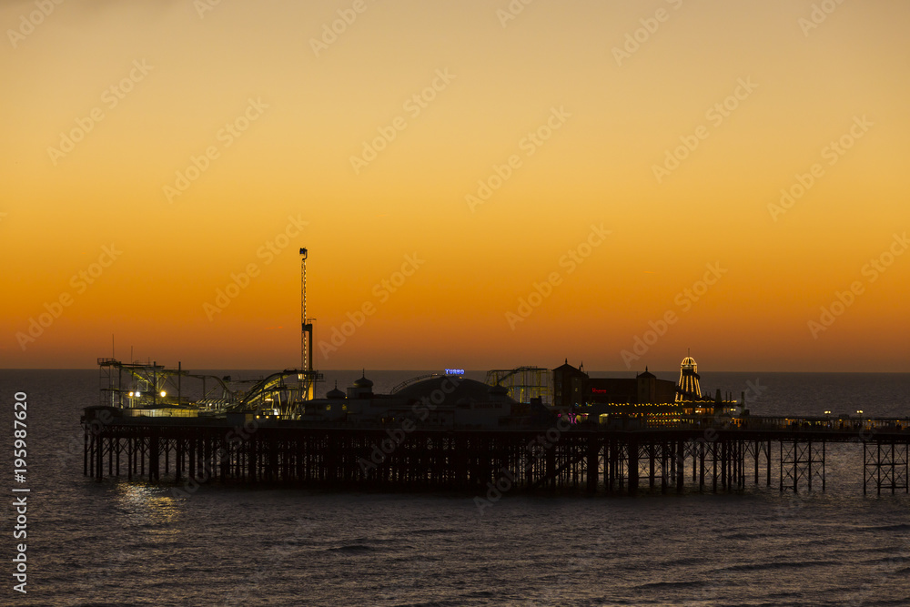 The Brighton Palace Pier, commonly known as Brighton Pier or the Palace Pier is a Grade II listed pleasure pier in Brighton, England, located in the city centre opposite the Old Steine.