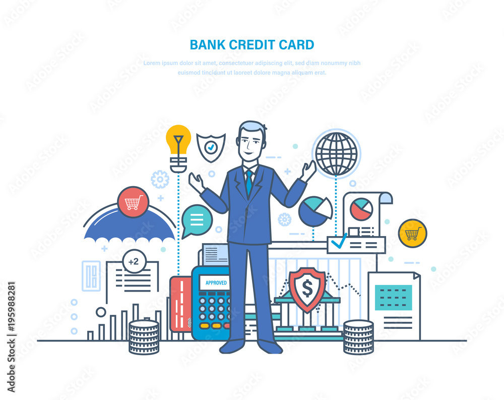Credit bank card. Payment card, secure transactions, non-cash money turnover. Credit bank card. Payment card, secure transactions, non-cash money turnover.