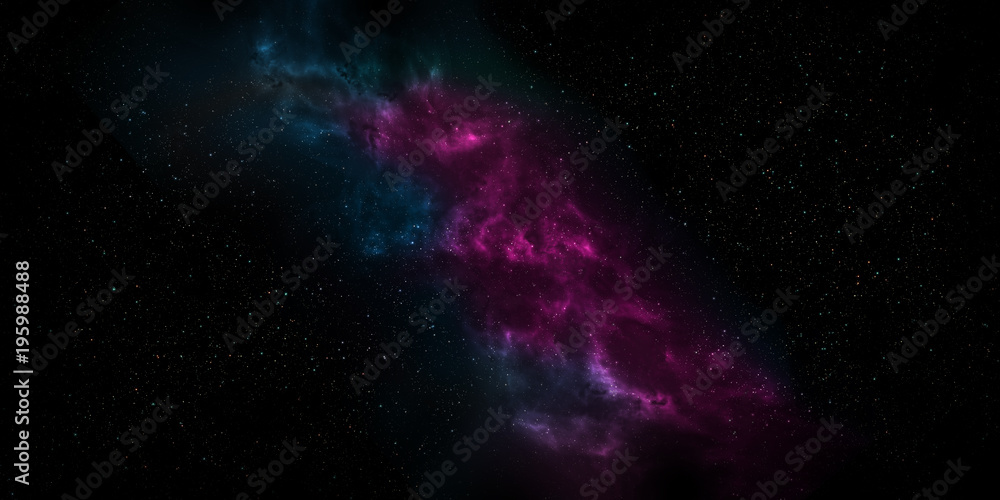 Colorful Nebula in Space Background. Using for Space star background or space concept
