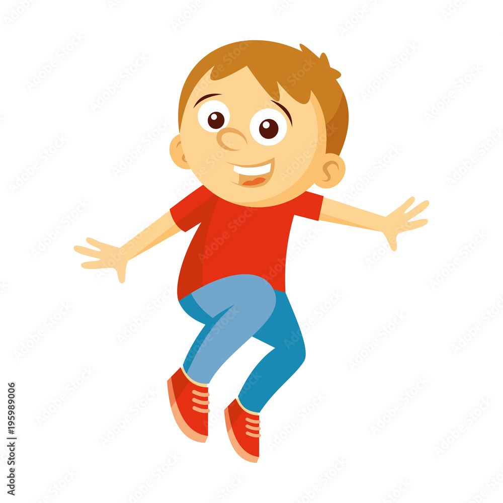 Jump boy vector illustration Jump boy vector illustration