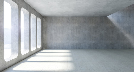 Abstract concrete interior