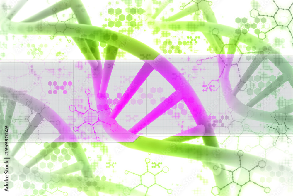 Fototapeta premium 3d render of dna structure, abstract background