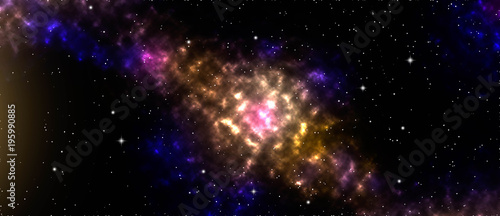Nebula,star and galaxy, space background © shark749