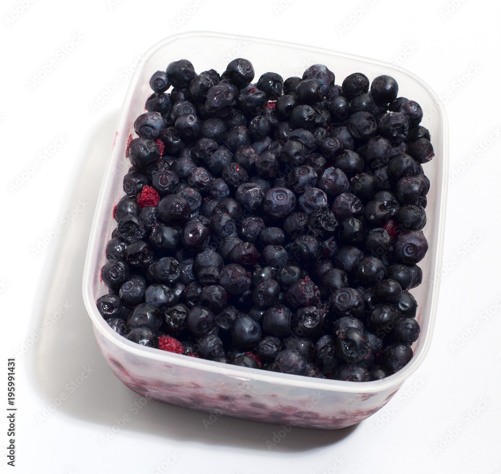 blueberries in the container blueberries in the container