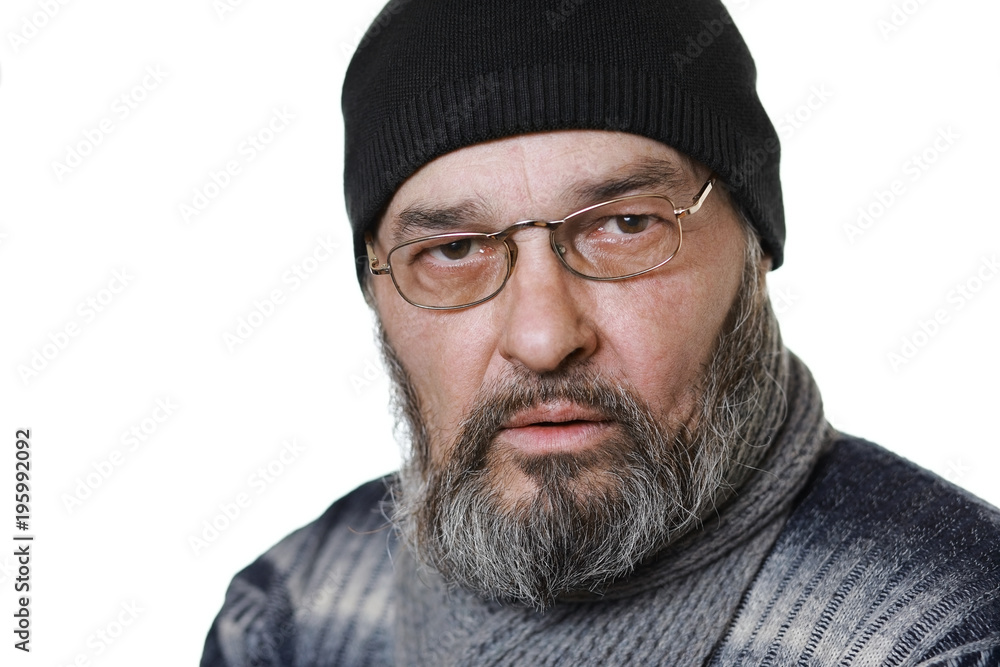 Real man on white Real man on white
