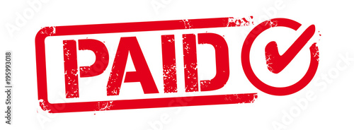 paid- red stamp concept illustration