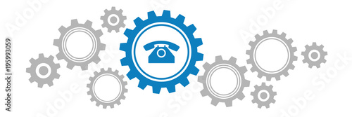 Zahnräder Banner - Telefon