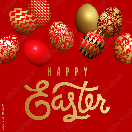 Card with wishes "Happy Easter"