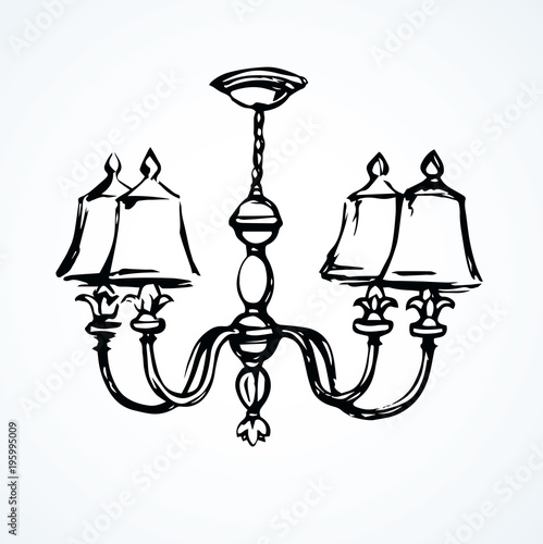 Chandelier. Vector drawing