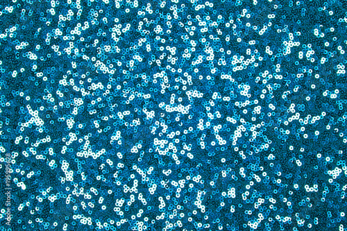 Photos Sparkling blue sequin textile background