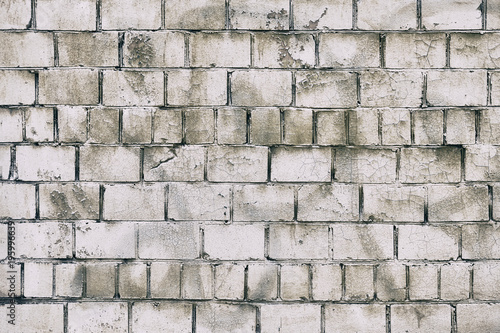Retro brick shabby wall background