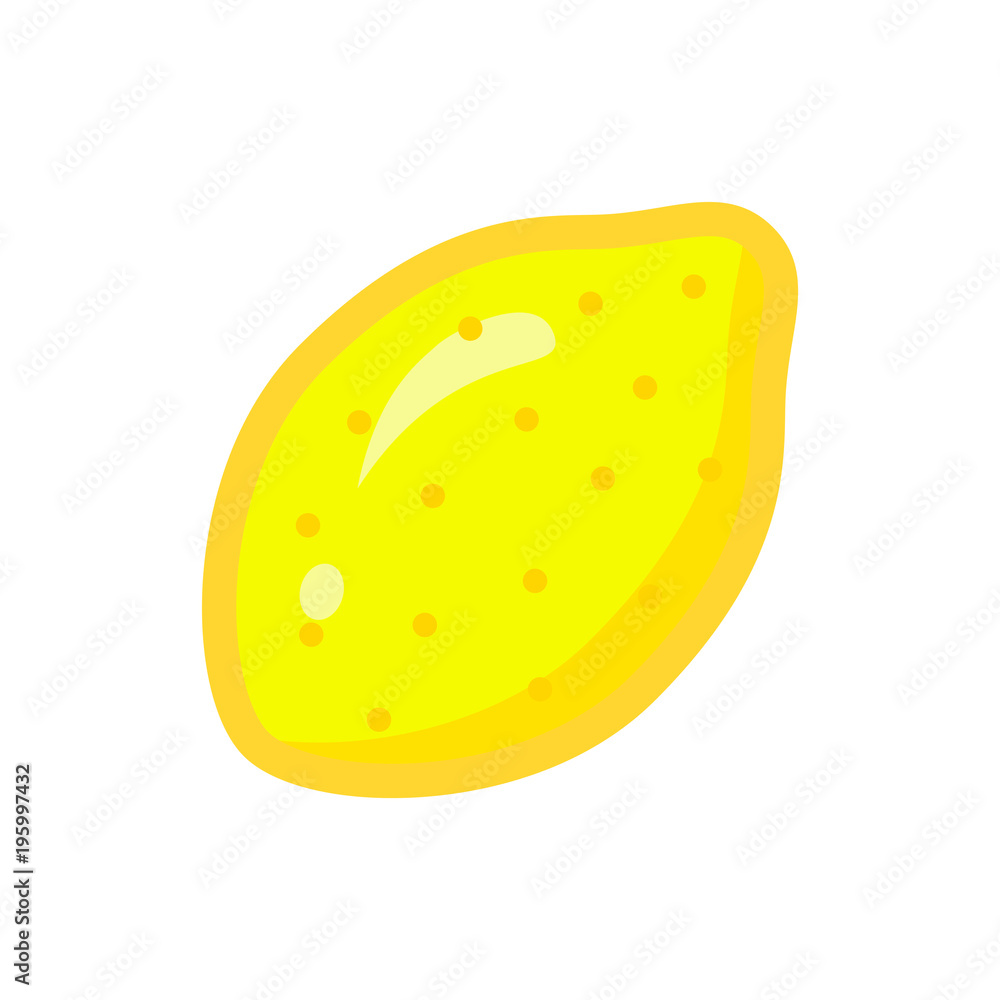 Lemon. Vector icon of lemon fruit. Citrus Lemon. Vector icon of lemon fruit. Citrus