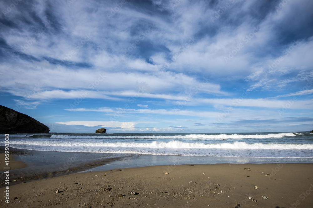 Beautiful beach in Cornwall, England Beautiful beach in Cornwall, England