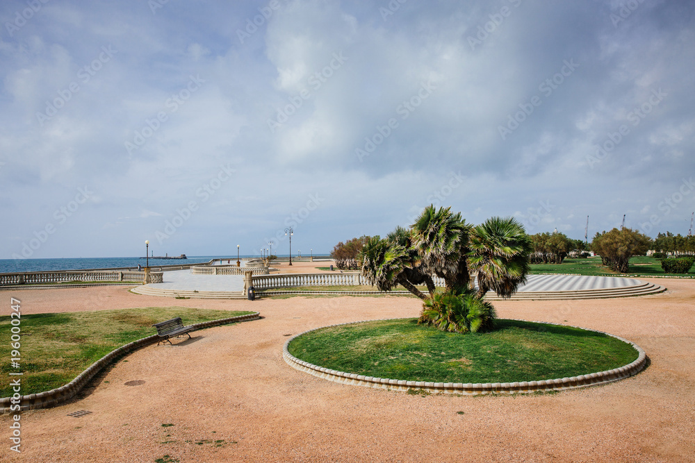 Obraz premium Picturesque view of Mascagni terrace in Leghorn (Llivorno), Tuscany, Italy.