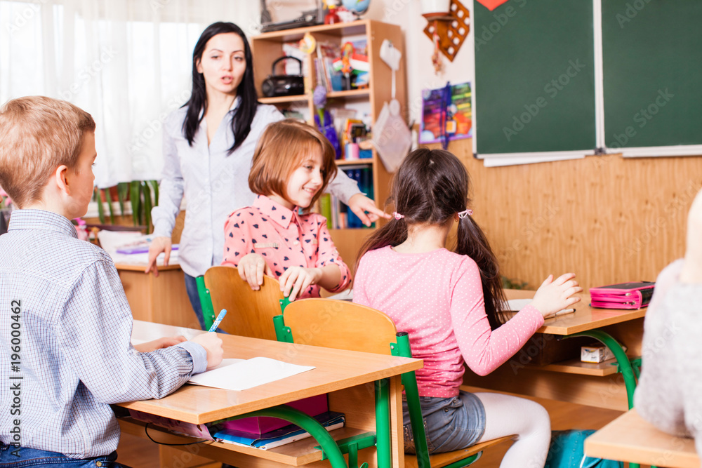 Teacher starts the lesson Teacher starts the lesson