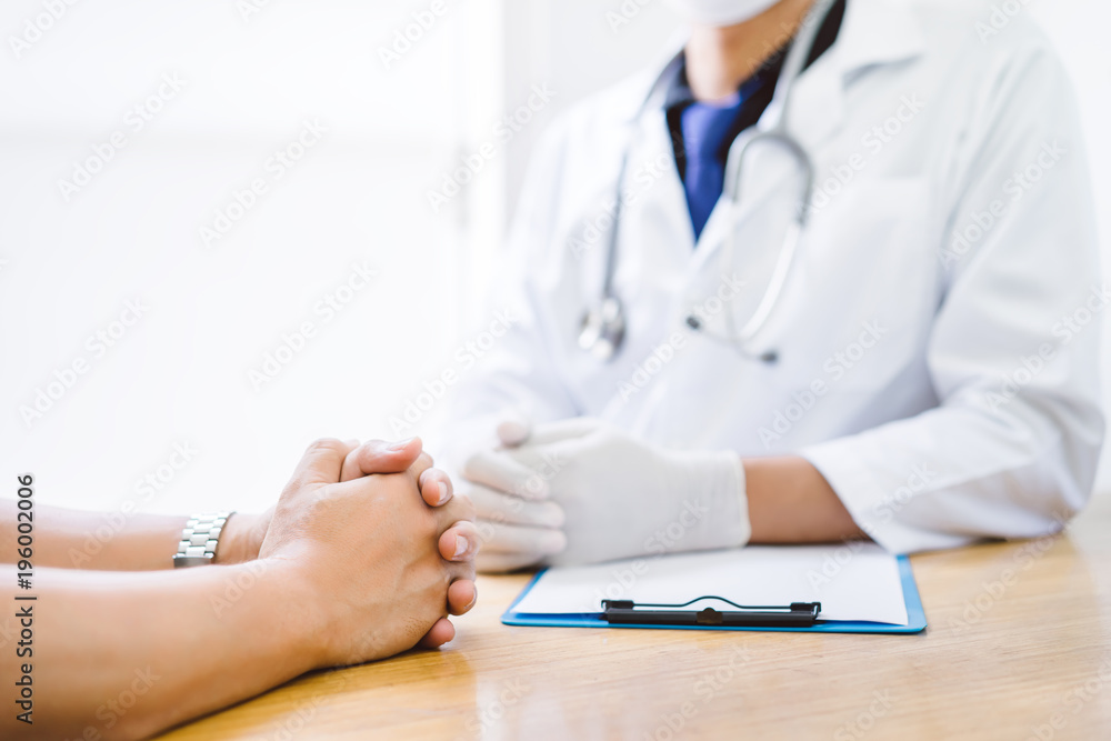 Doctor with patient taking consulting about healthy in hospital or clinic health care and medicine lifestyle concept Doctor with patient taking consulting about healthy in hospital or clinic health care and medicine lifestyle concept
