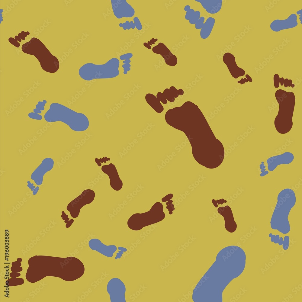 Seamless tile background made of human footprints Seamless tile background made of human footprints