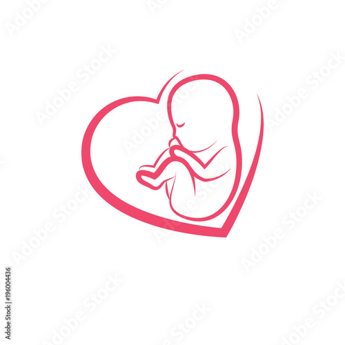 Newborn baby drawn vector illustration isolated on white. Innocent child, happy concern concept.