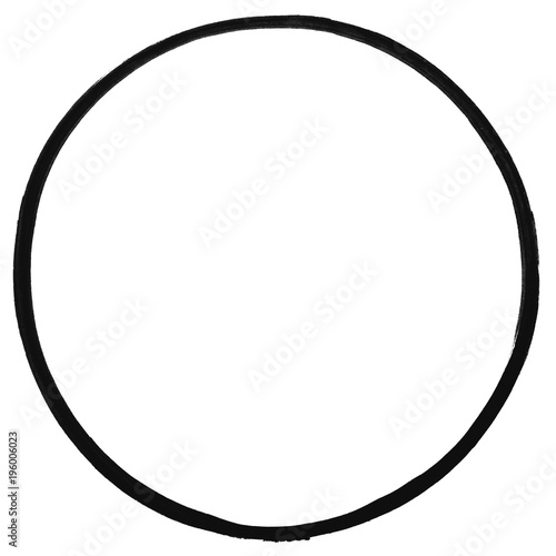 Schwarzer gemalter Kreis
