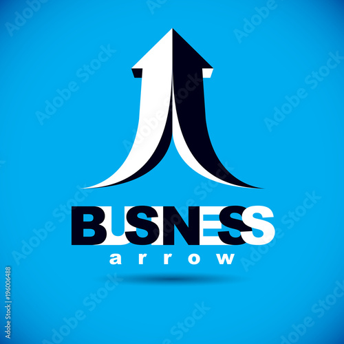 Vector rising arrow. Busine...