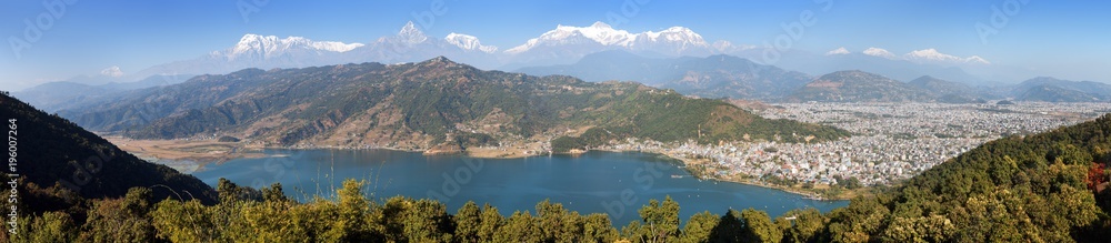 mount Annapurna, Dhaulagiri and Manaslu panorama
