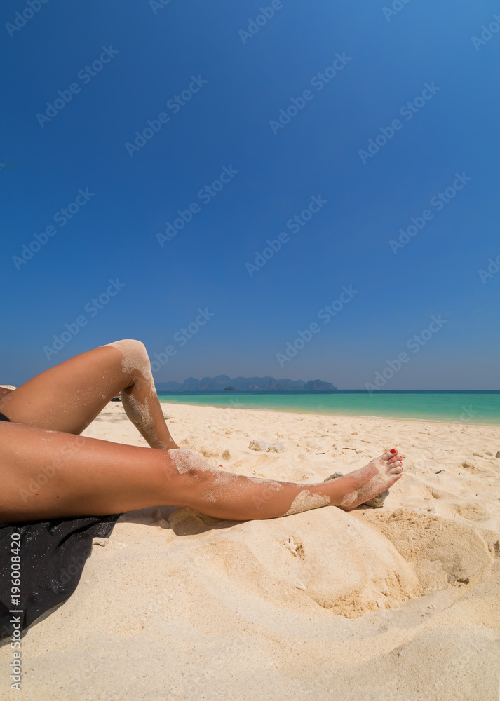 Woman at the beach in Koh Poda island Thailand Woman at the beach in Koh Poda island Thailand