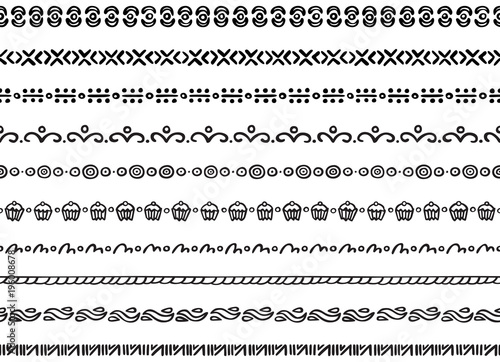 Illustrated seamless borders