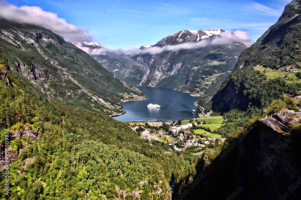 The beauty of the Norwegian fjord landscape