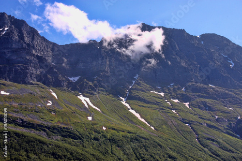 Melting snow in the Norwegian mountains